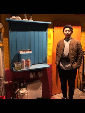 「working style」｜「アイテム（ハンチング/ベレー帽）」を使った、りょうさん（メンズ・170cm）の冬コーディネート