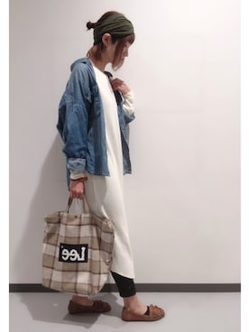 「Right-on（ライトオン）のアイテム（ワンピース/ドレス）」を使った、YU-HAさん（レディース・163cm）の秋コーディネート
