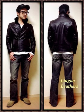 「メッシュキャップ」｜「アイテム（ライダースジャケット）」を使った、YUSUKE.N【LIUGOO】さん（メンズ・175cm）の春コーディネート