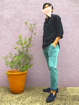 「Trading Post（トレーディングポスト）のアイテム（シューズ）」を使った、toriさん（メンズ・177cm）の秋コーディネート