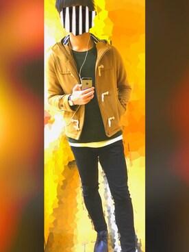 「RAGEBLUE」｜「アイテム（ダッフルコート）」を使った、tさん（メンズ・180cm）の冬コーディネート