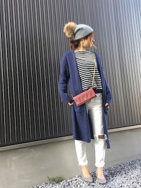 「しまむら（シマムラ）のアイテム（アクセサリー）」を使った、Haru☆さん（レディース・153cm）の冬コーディネート
