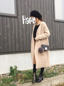 「stradivarius（ストラディバリウス）のアイテム」を使った、Haru☆さん（レディース・153cm）の冬コーディネート