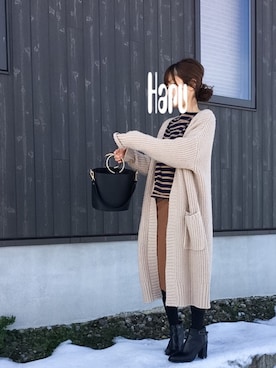 「stradivarius（ストラディバリウス）のアイテム」を使った、Haru☆さん（レディース・153cm）の冬コーディネート