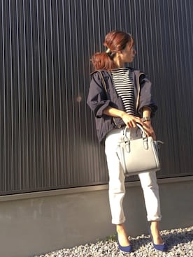 「アイテム（パンプス、ブルー系）」を使った、Haru☆さん（レディース・153cm）の春コーディネート