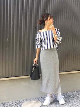 「SEVENDAYS=SUNDAY（セブンデイズサンデイ）のアイテム（スニーカー）」を使った、Haru☆さん（レディース・153cm）の春コーディネート