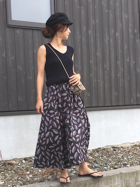 「YECCA VECCA（イェッカヴェッカ）のアイテム（トップス）」を使った、Haru☆さん（レディース・153cm）の夏コーディネート