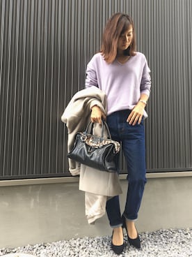 「MARC JACOBS（マークジェイコブス）のアイテム（ハンドバッグ）」を使った、Haru☆さん（レディース・153cm）の秋コーディネート