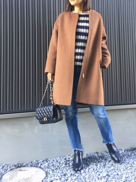 「plage（プラージュ）のアイテム（その他アウター）」を使った、Haru☆さん（レディース・153cm）の冬コーディネート