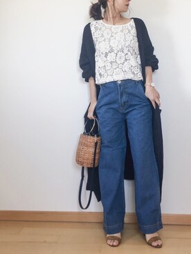 「GRL（グレイル）のアイテム（ピアス（両耳用））」を使った、Haru☆さん（レディース・153cm）の冬コーディネート