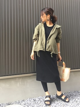 「GRL（グレイル）のアイテム（モッズコート）」を使った、Haru☆さん（レディース・153cm）の春コーディネート