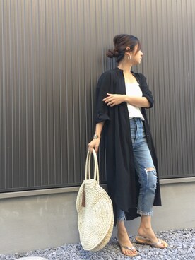 「STUDIOUS SELECT（ステュディオスセレクト）のアイテム」を使った、Haru☆さん（レディース・153cm）の夏コーディネート