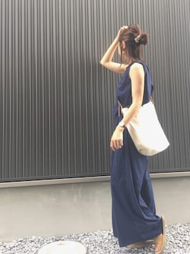 「URBAN RESEARCH Sonny Label（アーバンリサーチサニーレーベル）のアイテム（サロペット/オーバーオール）」を使った、Haru☆さん（レディース・153cm）の夏コーディネート