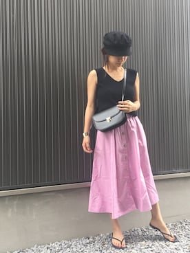 「YECCA VECCA（イェッカヴェッカ）のアイテム（トップス）」を使った、Haru☆さん（レディース・153cm）の夏コーディネート