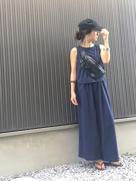 「URBAN RESEARCH Sonny Label（アーバンリサーチサニーレーベル）のアイテム（サロペット/オーバーオール）」を使った、Haru☆さん（レディース・153cm）の夏コーディネート