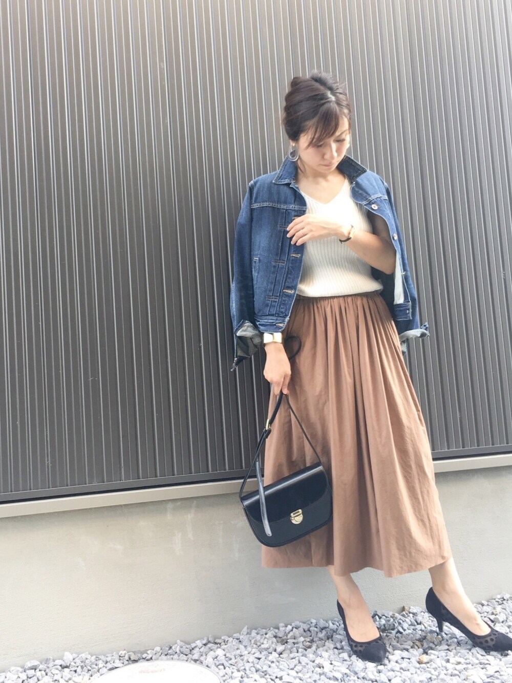 Haru☆さんの「ベアスウェードスカート（Rouge vif）」を使ったコーディネートの1枚目の写真