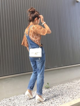 「GRL（グレイル）のアイテム（オールインワン・サロペット）」を使った、Haru☆さん（レディース・153cm）の夏コーディネート