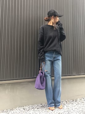 「GRL（グレイル）のアイテム（キャップ）」を使った、Haru☆さん（レディース・153cm）の秋コーディネート