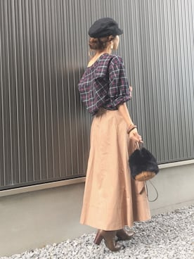 「リップスター」｜「アイテム（ブーツ）」を使った、Haru☆さん（レディース・153cm）の秋コーディネート