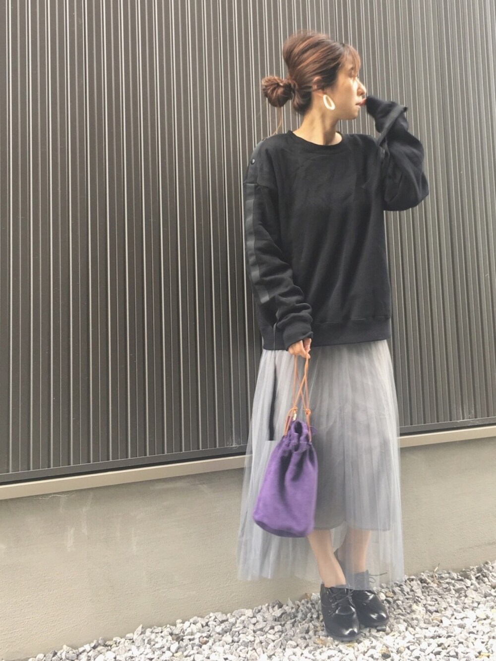 Haru☆さんの「チュールプリーツスカート（GRL）」を使ったコーディネート