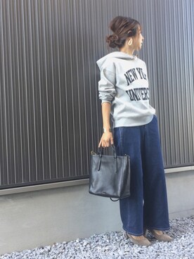 「FOSSIL（フォッシル）のアイテム（バックパック/リュック）」を使った、Haru☆さん（レディース・153cm）の秋コーディネート