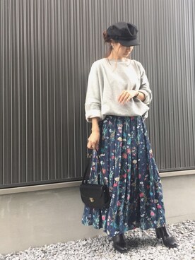 「にゃー」｜「アイテム（ブーツ）」を使った、Haru☆さん（レディース・153cm）の秋コーディネート