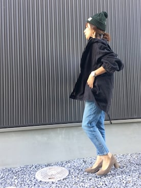 「zozoデニム」｜「アイテム（モッズコート）」を使った、Haru☆さん（レディース・153cm）の秋コーディネート