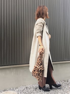 「シンプルおしゃれが好き」｜「アイテム（チェスターコート）」を使った、Haru☆さん（レディース・153cm）の秋コーディネート