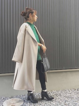 「リップスター」｜「アイテム（その他アウター）」を使った、Haru☆さん（レディース・153cm）の秋コーディネート