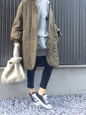 「キルティングコート」｜Haru☆さん（レディース・153cm）の秋コーディネート