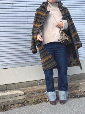 「GRL」｜「アイテム（ダッフルコート）」を使った、Haru☆さん（レディース・153cm）の冬コーディネート