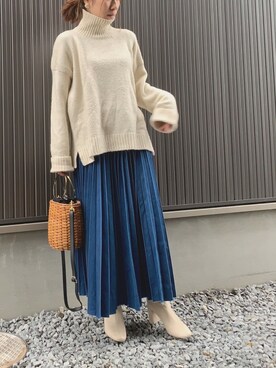 「GRL（グレイル）のアイテム（リング）」を使った、Haru☆さん（レディース・153cm）の冬コーディネート