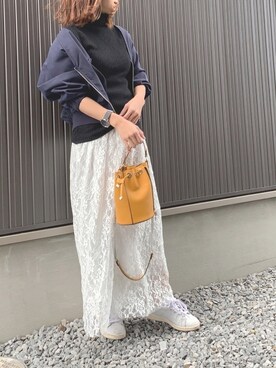 「URBAN RESEARCH Sonny Label（アーバンリサーチサニーレーベル）のアイテム（ブルゾン）」を使った、Haru☆さん（レディース・153cm）の冬コーディネート