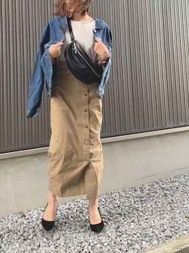 「KBF+」｜「アイテム（デニムジャケット）」を使った、Haru☆さん（レディース・153cm）の春コーディネート