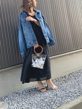 「GRL（グレイル）のアイテム（デニムジャケット）」を使った、Haru☆さん（レディース・153cm）の春コーディネート