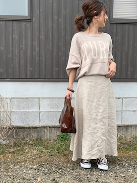 「REAL CUBE（リアルキューブ）のアイテム（バッグ）」を使った、Haru☆さん（レディース・153cm）の春コーディネート