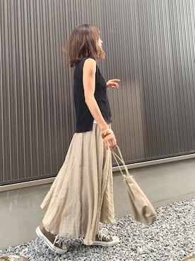 「CONVERSE（コンバース）の＜CONVERSE（コンバース）＞ALL STAR オールスター スニーカー ◆（スニーカー）」を使った、Haru☆さん（レディース・153cm）の春コーディネート