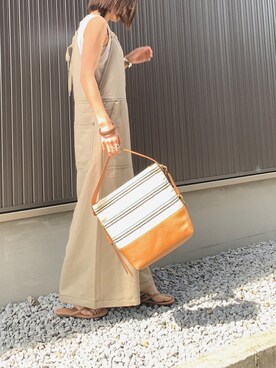 「KBF（ケイビーエフ）のアイテム（オールインワン・サロペット）」を使った、Haru☆さん（レディース・153cm）の春コーディネート