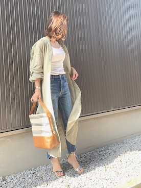 「FOSSIL（フォッシル）のアイテム（ショルダーバッグ）」を使った、Haru☆さん（レディース・153cm）の春コーディネート