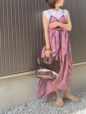 「REAL CUBE（リアルキューブ）のアイテム（バッグ）」を使った、Haru☆さん（レディース・153cm）の春コーディネート