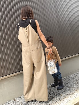 「KBF（ケイビーエフ）のアイテム（オールインワン・サロペット）」を使った、Haru☆さん（レディース・153cm）の春コーディネート