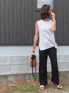 「CALUX（キャラクス）のアイテム」を使った、Haru☆さん（レディース・153cm）の夏コーディネート