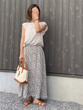 「GRL（グレイル）のアイテム（リング）」を使った、Haru☆さん（レディース・153cm）の夏コーディネート