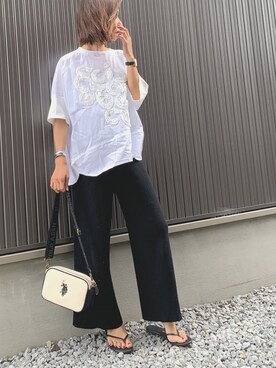 「ビーサン」｜「アイテム（腕時計）」を使った、Haru☆さん（レディース・153cm）の夏コーディネート