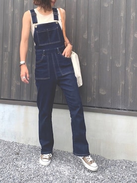 「Ray Cassin」｜「アイテム（オールインワン・サロペット）」を使った、Haru☆さん（レディース・153cm）の夏コーディネート
