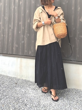 「ビーサン」｜「アイテム（腕時計）」を使った、Haru☆さん（レディース・153cm）の夏コーディネート