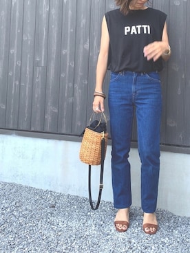 「Moname（モナーム）のアイテム（パンツ）」を使った、Haru☆さん（レディース・153cm）の夏コーディネート
