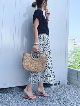 「GRL（グレイル）のアイテム（リング）」を使った、Haru☆さん（レディース・153cm）の夏コーディネート