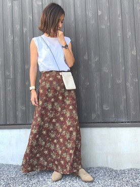 「SonnyLabel」｜「アイテム（アナログ腕時計）」を使った、Haru☆さん（レディース・153cm）の夏コーディネート
