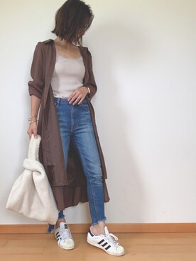 「URBAN RESEARCH ROSSO WOMEN（アーバンリサーチ　ロッソ）のアイテム（キャミソール）」を使った、Haru☆さん（レディース・153cm）の秋コーディネート
